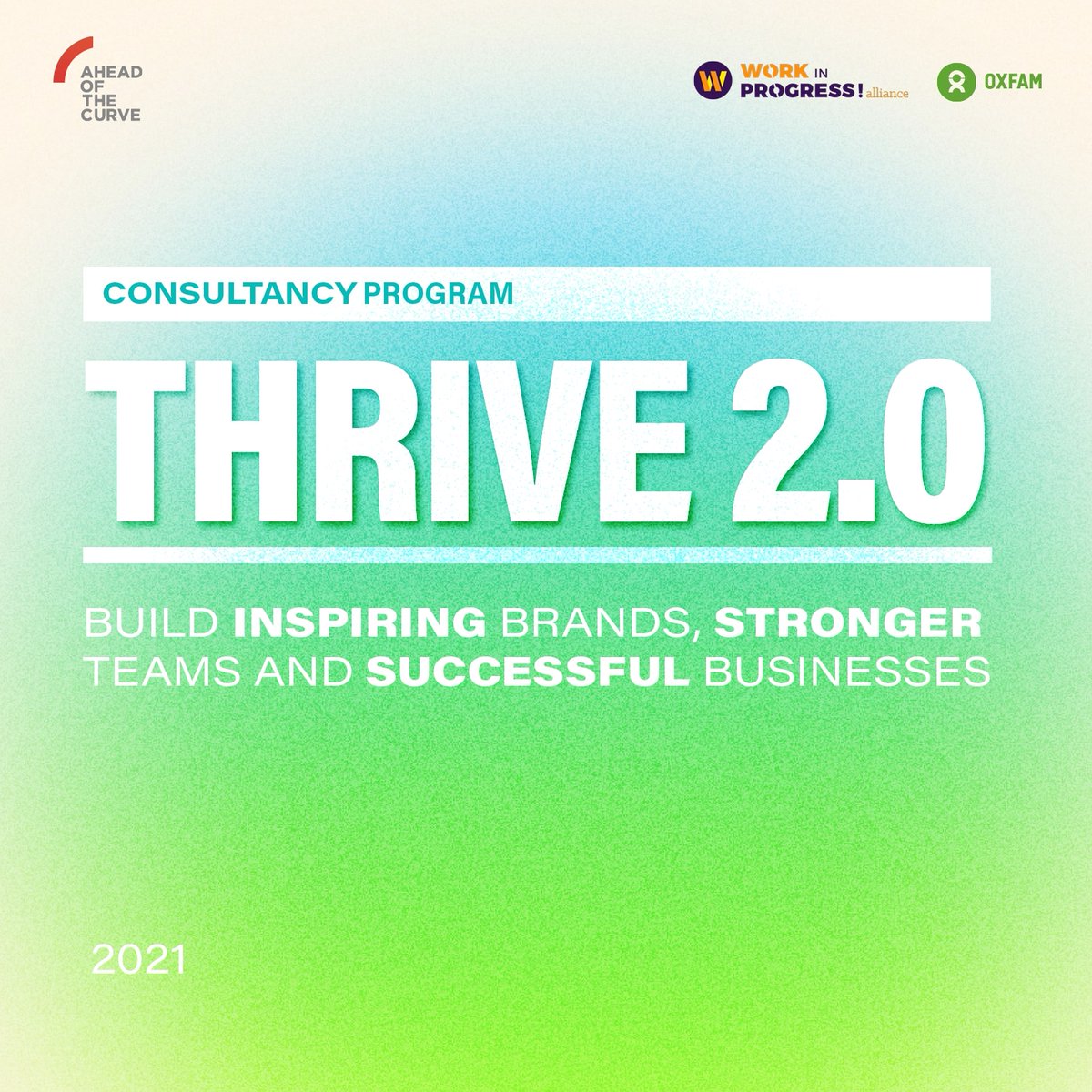 atctweets's tweet photo. THRIVE 2.0 is a consultation program that will provide you with 3-6 tailored one-on-one consultation sessions!

Application Link: https://t.co/kqchEzKQc6...
Application Deadline: Tuesday October 19th, 2021

#IMPACT #SME #Startup #Egypt #Impact #consulting #Sustainability https://t.co/jSUJgtIapm