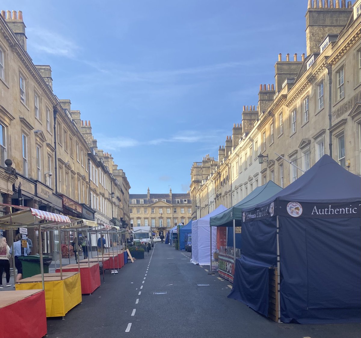 It’s all action setting up tonight. @TheGreatBathFeast  <a href="/VisitBath/">Visit Bath</a> <a href="/InBath/">InBath</a> #milsomstreet #TheGreatBathFeast #CityOfBath  24-26 September. 😋