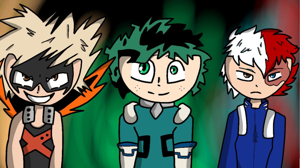 Maisluvsdrawing's tweet photo. This is my favourite anime, I’ve drawn this using #flipaclip #MyHeroAcademia #mha #izuku #deku #katsuki #shoto #todorokishouto #animefanart #fanart https://t.co/dTaFmkkfM6