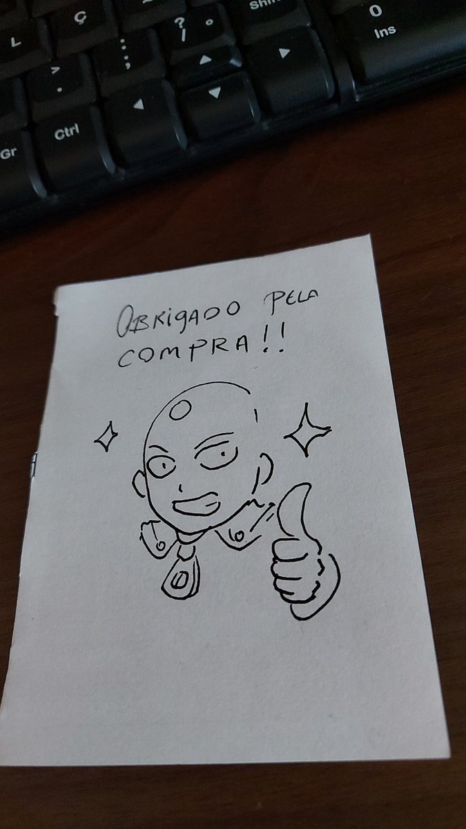 FalcorStore's tweet image. Junto com o moletom promocional do One Punch não pode faltar nosso desenho de agradecimento 🥰