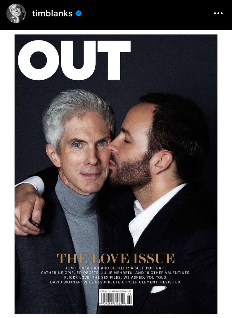 La moda viste de negro por el fallecimiento de Richard Buckley:
En su casa y acompañado de su marido y su hijo, el periodista neoyorkino falleció este lunes. Tom Ford, su marido y diseñador, confirma su pena por la pérdida después de 30 años de relación. #moda #richardbuckley