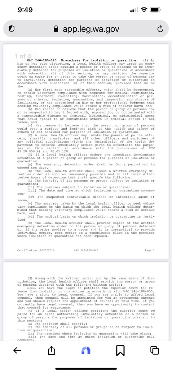 tonyneal02's tweet image. Expanding emergency powers in Washington state 
Not sure how to post these documents so you may need to find the page numbers but this is pure government overreach.  Arbitrary involuntary detention … #termlimits #stopgroupthink #nomorecareerpoliticians