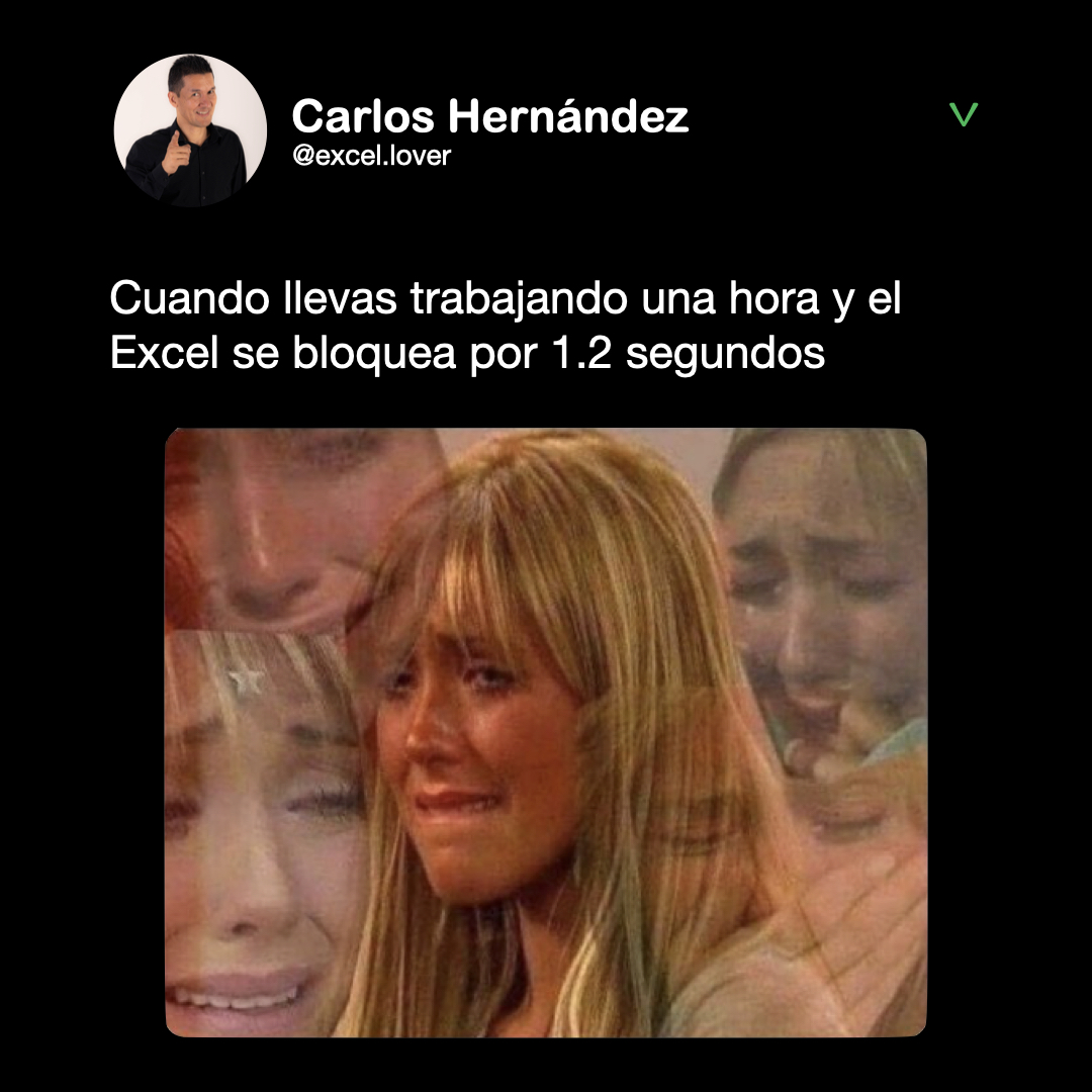 excel_lover's tweet photo. Hay varios tipos de dolores, cuéntame uno que te sacara una lagrima 🔽 https://t.co/duPXzejx08