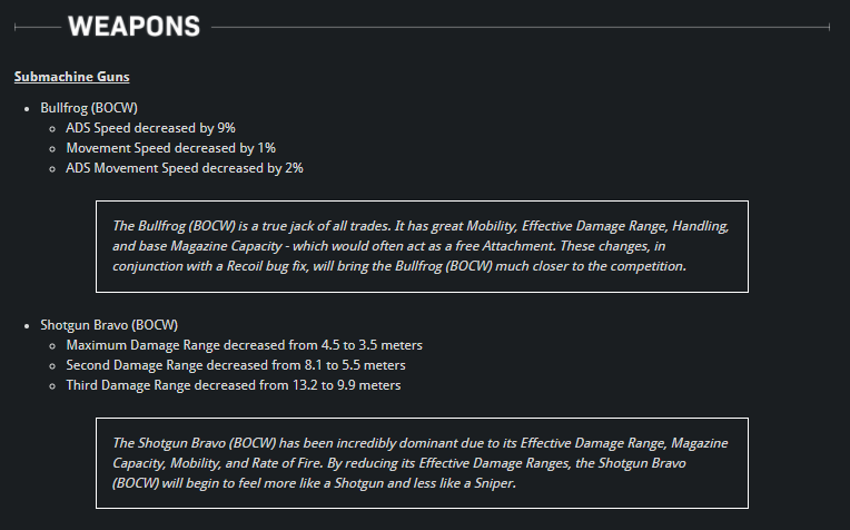 Image describes Weapon adjustments coming to Warzone in today's update.