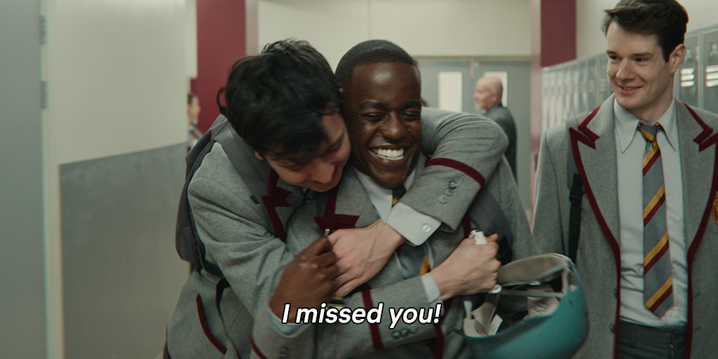 netflix's tweet photo. The world would be a better place if more shows took a cue from Sex Education and featured unbridled platonic love between two male friends. https://t.co/rxOzh4tlK1