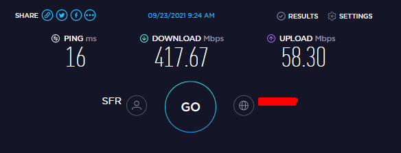 RisedSky's tweet photo. Les gars, c'est enfin la fin de SFR 🥰
Je suis désormais chez @bouyguestelecom et je suis TRES TRES CONTENT
Voici les speedtest que j'ai fait pendant mon problème internet de @SFR :)
(Je pense mettre à disposition tous les speedtests via un tableau ou un truc du genre) https://t.co/xhV4JS32Q8
