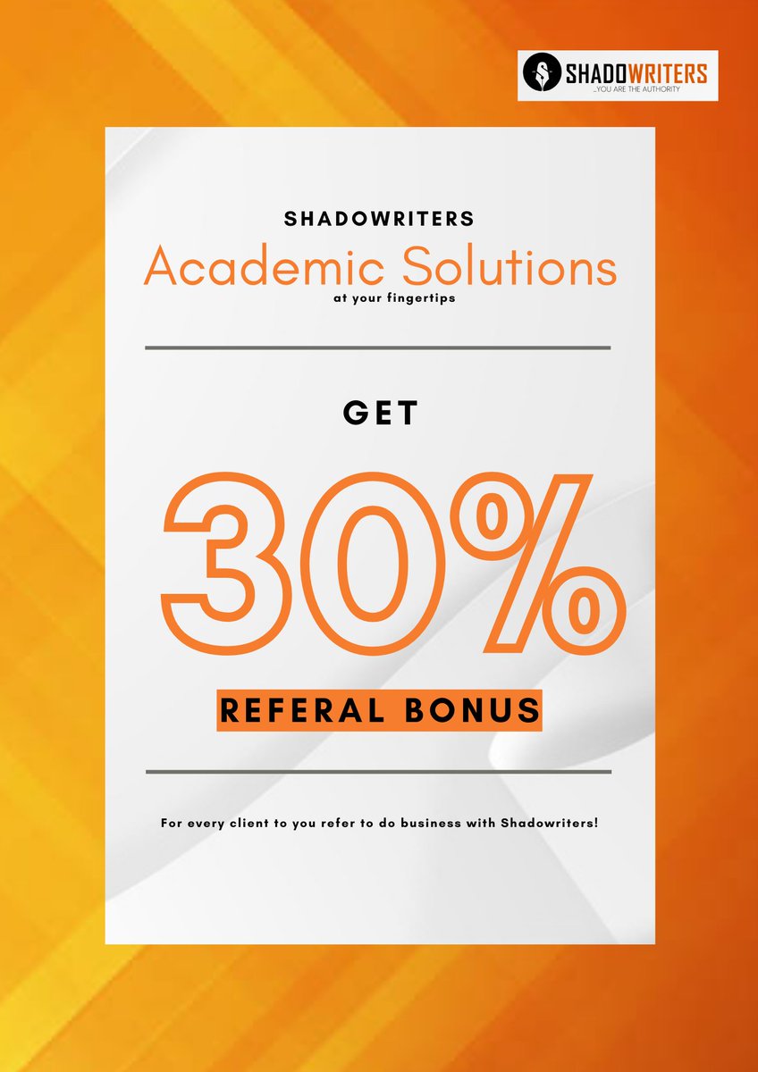 afeez_oni's tweet photo. 30% of 25,000 is 7,500.

Imagine you refer 10 clients to me, that's 75,000 without lifting a finger.

Now imagine it's a bigger deal. Why not start sharing the flyer already.

#ghostwriter #ghostwriterforhire #writerscommunity #writer #copywriting #business #academicwriting https://t.co/u2mY3TjwtE