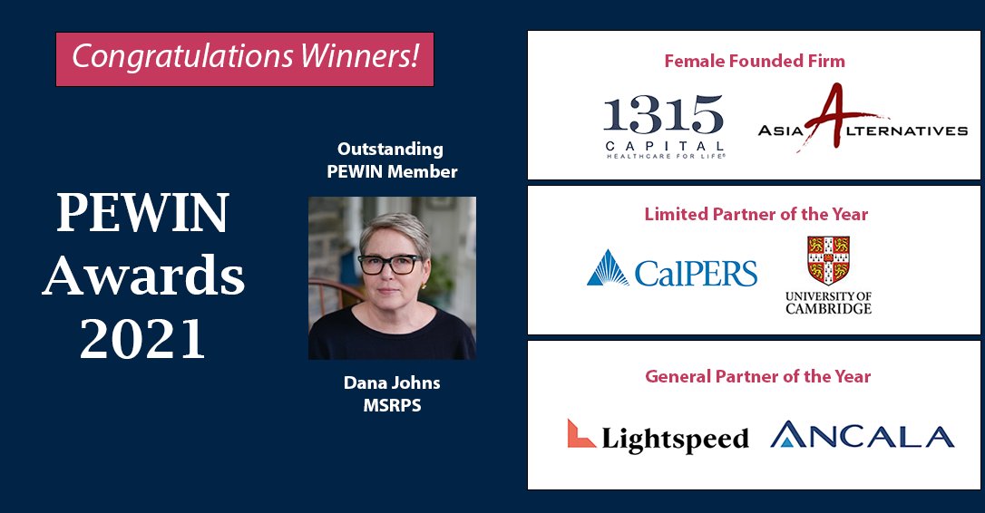PEWINetwork's tweet photo. This year’s award recipients build upon the legacy of our past winners in continuing to grow the amount of private equity activity driven by women. We are thrilled to celebrate the important role they play in transforming the private equity landscape. https://t.co/XpEdmEad0I https://t.co/78hoMRfSTa