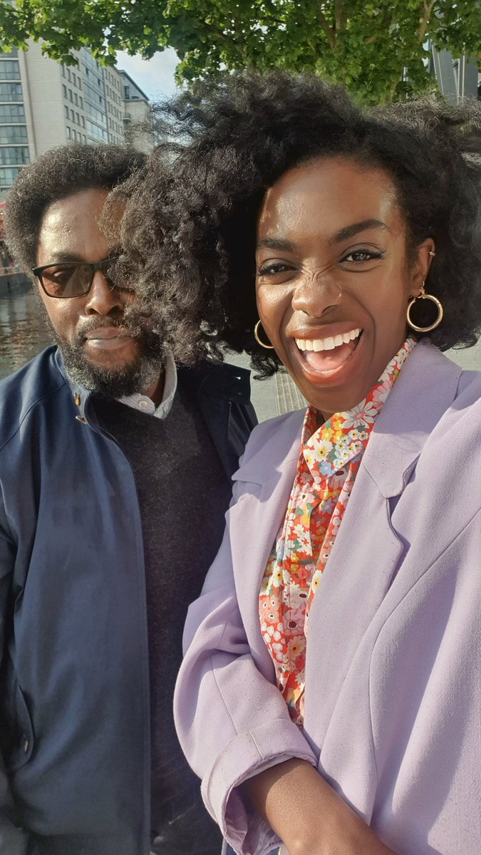 B Positive Choir Tenor Calvin Campbell, filming today with the wonderful <a href="/TheSabrinaGrant/">Sabrina Grant</a> for <a href="/BBCMorningLive/">BBC Morning Live</a> raising awareness of #SickleCell and #giveblood <a href="/GiveBloodNHS/">Give Blood NHS 🩸🩹</a>