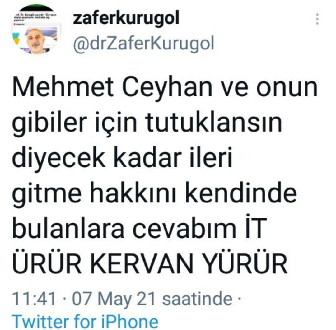 Bugün de Mehmet Ceyhan kendisini savunarak vefa borcunu yerine getiriyor.Bildiğin çete bunlar. #DrZaferKurugölTutuklansın