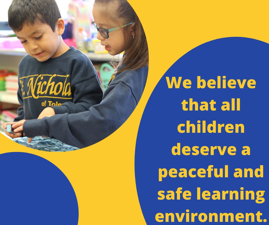 SNicksschool's tweet photo. Today we have our final root belief, that we believe that all children deserve a peaceful and safe learning environment. We are grateful for our faculty and staff who work hard to make our classrooms clean, safe, and peaceful to learn. https://t.co/GQDpUwu0Pi