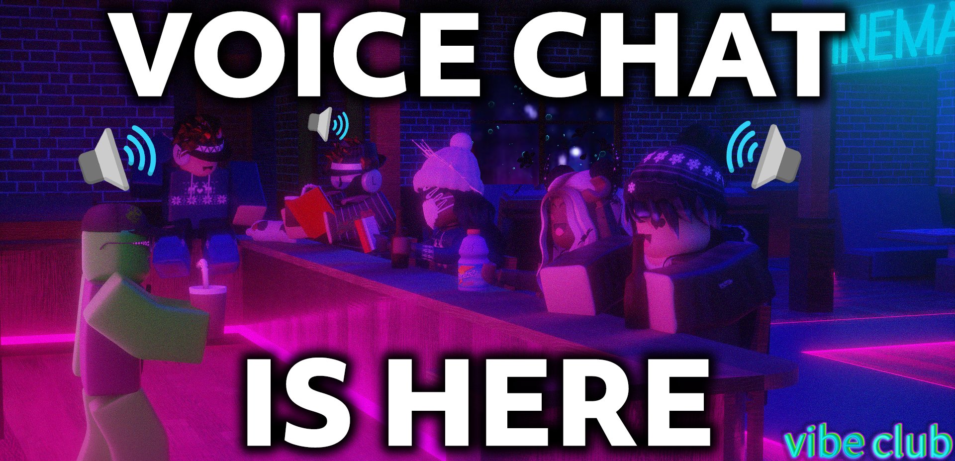 Green Bagel on X: 📢 ROBLOX VOICE CHAT IS NOW AVAILABLE IN VIBE CLUB 🎤 If  your Roblox account is eligible for voice chat, you can now voice chat  inside of Vibe