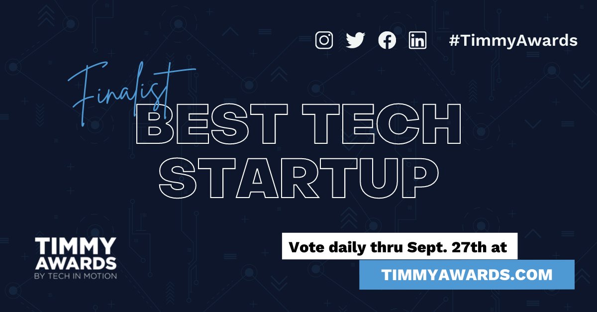work_tango's tweet photo. Guess what?! Our company is up for Best Tech Startup in the annual #TimmyAwards from @Tech_in_Motion!Β
Help our team take home the trophy by voting daily: https://t.co/Kz35z5iBCL
#besttechstartup #govote https://t.co/YPDxFCg8cr