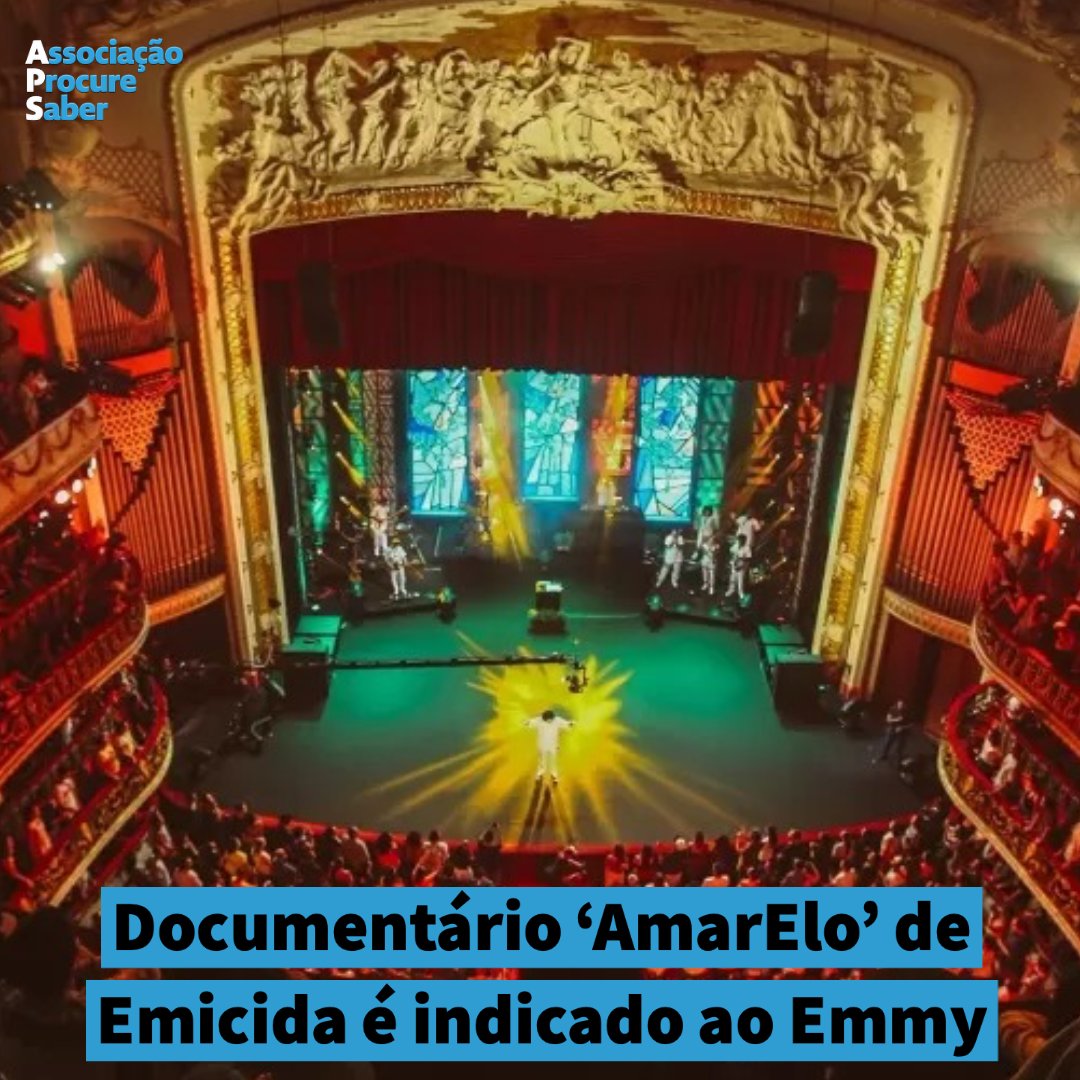 PROCURE_SABER's tweet photo. ✨ "AmarElo: É Tudo Para Ontem" (Netflix) é indicado ao Emmy Internacional. 

O documentário fala sobre o show histórico feito no Theatro Municipal de São Paulo em 2019. A obra exibida pela Netflix foi indicada na categoria de programação artística. + https://t.co/Pa42YXancy