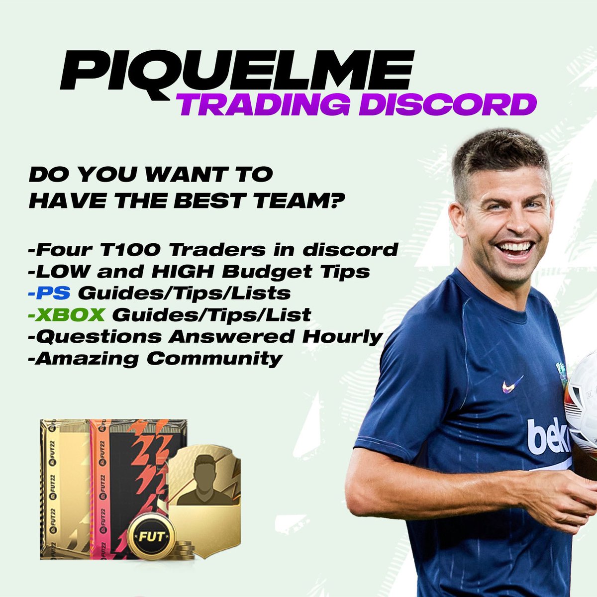 Piquelme21's tweet photo. ⭐️ ⭐️Discord Giveaway ⭐️⭐️

Giving away 2 exclusive Patreon spots 

Selecting Friday 4 PM UK 🙏

To enter: 

RT ✅ 
Like ✅ 
Follow: 
@albertsFUT 
@Pateau_FUT 
@PiquelmeFUT https://t.co/THx5YUoNAM
