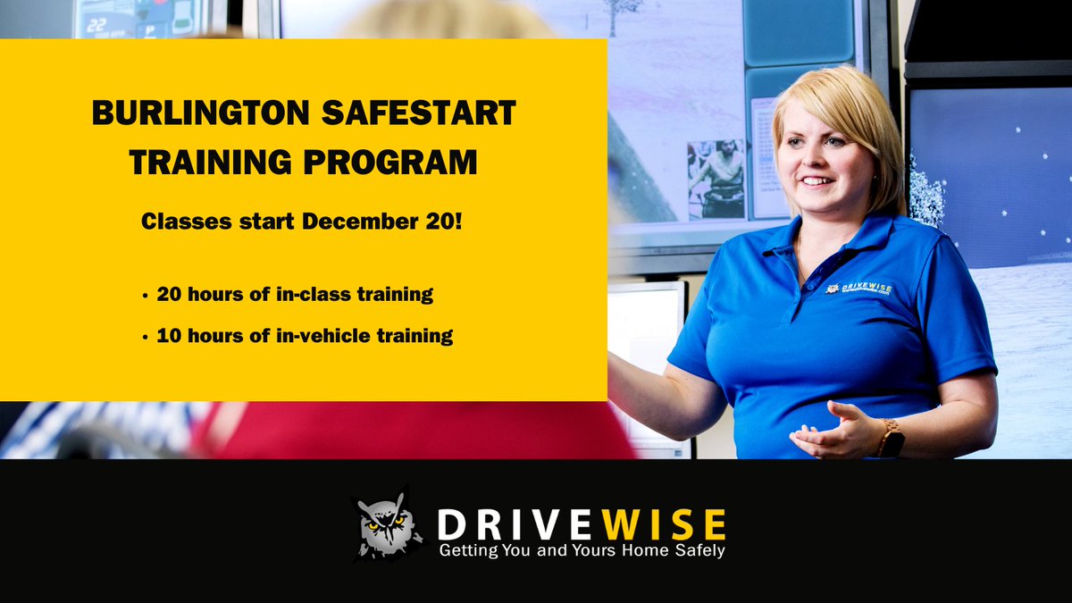 DriveWiseBurl's tweet photo. Our next SafeStart program in Burlington starts on December 20. SafeStart includes 20 hours of in-class instruction and 10 hours of in-vehicle training. Register now!

https://t.co/mOmZbT1gRL

#DriveWise #driversed #Burlington #Ontario #newdriver https://t.co/yqz9IWTG8I