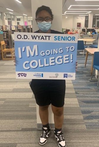 ODWyattFWISD's tweet photo. Congrats to Jay Stewart and Jose Aguilar for being our first two Wyatt students to get accepted into college this school year (2021-2022)!!!! Way to go!!!
#odwyattfwisd #fwisd #collegebound #accepted #goals #wyattnation #wyattgocenter #gocenter #classof2022 https://t.co/nPHNeH427B