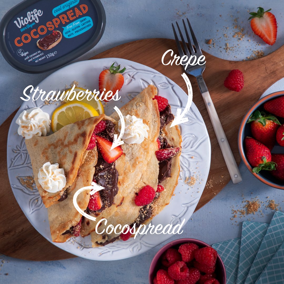 ViolifeFoods's tweet photo. Some things are just made for each other ๐๐ซ๐ฅ
Like these crepes, filled with #Cocospread and strawberries ๐คค
Directions & Ingredients ๐ https://t.co/hmvH4wJjrY
#Violife https://t.co/uwpbhyHJ6W
