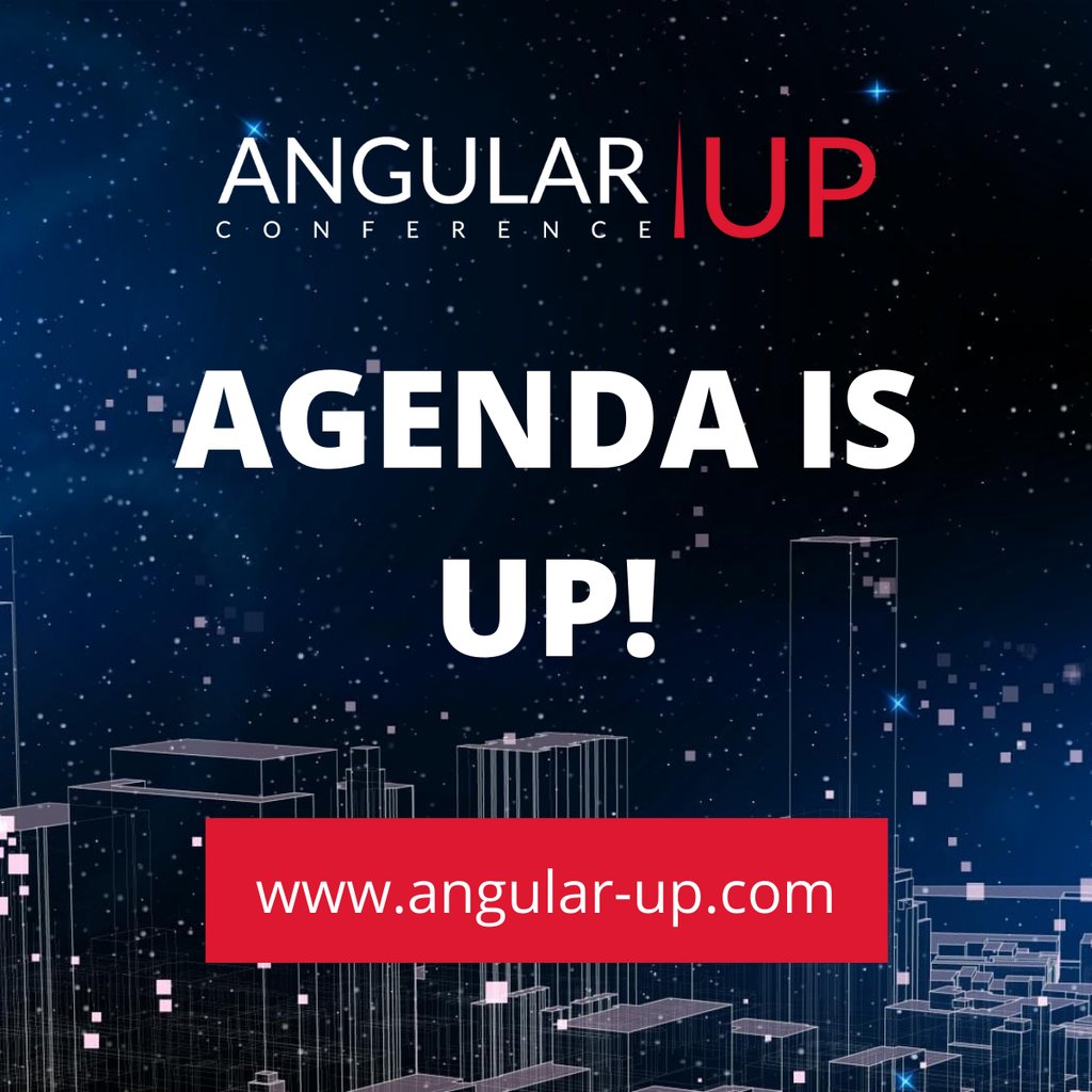 FrontendUPconf's tweet photo. The agenda for AngularUP Conference '21 is finally up! 
Check out our stellar lineup at https://t.co/5rJt57rpYe! https://t.co/LUQW2E2fH5