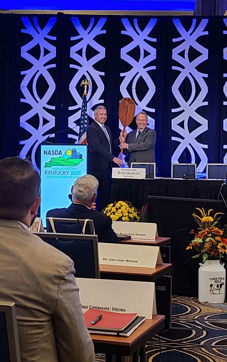 nyagandmarkets's tweet photo. CMR Ball has been elected to serve as the @NASDAnews 2021-22 President! As president, he will help guide implementation of the policies adopted at NASDA's '21 annual meeting including expanding emergency food supply networks; promoting ag workforce reform; & more. #RedefiningAg https://t.co/kDaPo5oCfD