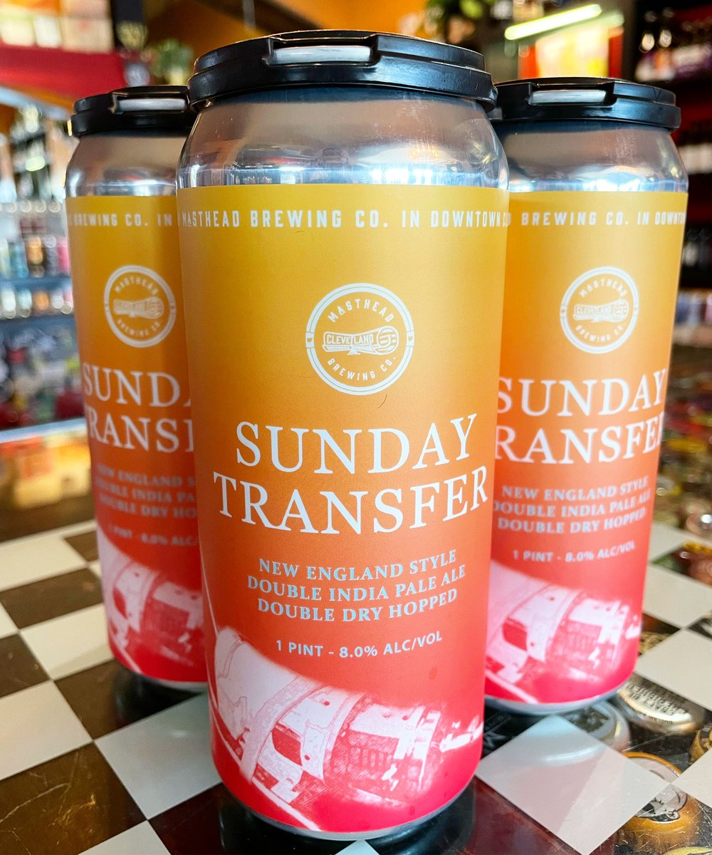 barrelhousetap's tweet photo. The talented folx at @MastheadBrewing have killed it in the hops department yet again with this one- Sunday Transfer - a New England Style Double Dry Hopped Double IPA!! #beer #craftbeer #ohiobeer #DDHDNEIPA #dayton #ohio #newbeer #limitedbeer #Daytonlovesbeer https://t.co/OrjhCpZwN9