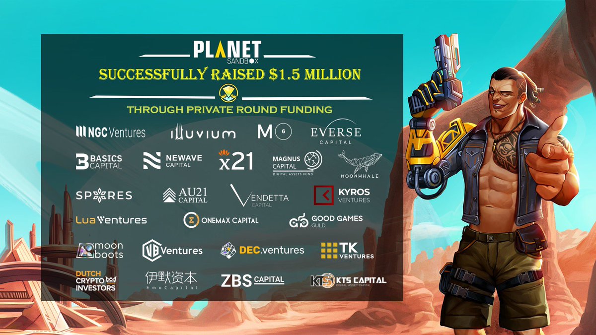 PlanetSandbox (@planetsandbox) on Twitter photo #PlanetSandbox_FULL_BACKERS
⭐️We happy to announce that:
✨<a href="/PlanetSandbox/">PlanetSandbox</a>
HAS SUCCESSFULLY RAISED
$1.5 MILLION
THROUGH PRIVATE ROUND FUNDRAISING
with great support from the investors and community ! ✨
Big tks ❤️
Let’s have a good journey together 💋
#Metaverse $PSB #PlanetSandbox_FULL_BACKERS
⭐️We happy to announce that:
✨<a href="/PlanetSandbox/">PlanetSandbox</a>
HAS SUCCESSFULLY RAISED
$1.5 MILLION
THROUGH PRIVATE ROUND FUNDRAISING
with great support from the investors and community ! ✨
Big tks ❤️
Let’s have a good journey together 💋
#Metaverse $PSB