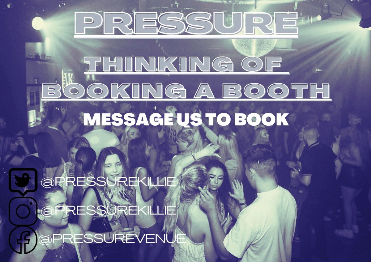 Pressurekillie's tweet photo. Get your weekend bookings in N O W 🕺Just drop us a DM and we will get your booths booked 😎 https://t.co/mwKhI0K8s3