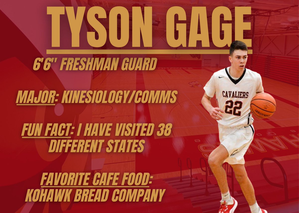 🚨 🚨 Newcomer Alert 🚨 🚨 

<a href="/Tgage02/">Tyson Gage</a> comes to us from Virginia but we know he’s an Iowan at heart! Welcome Tyson to the Kohawks! #GoCoe