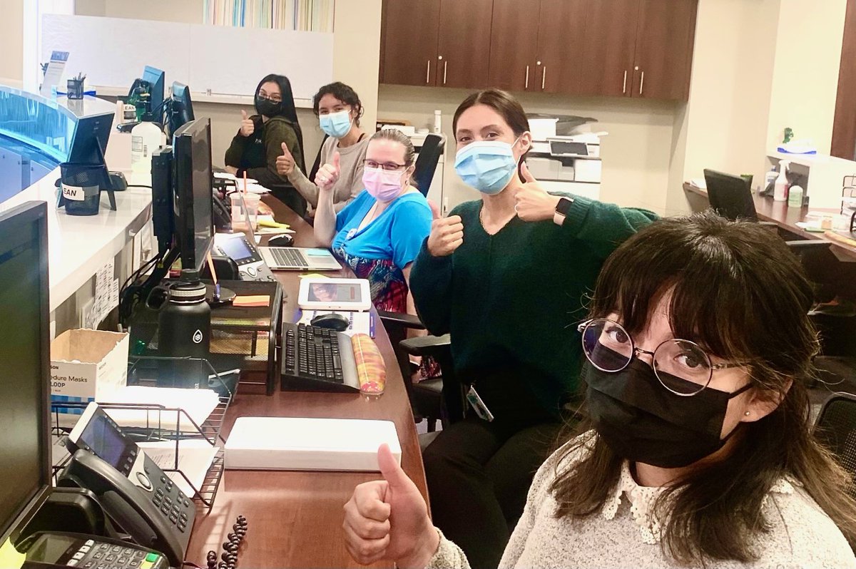 TSAOG_Ortho's tweet photo. Happy Thursday TSAOG family!
It has been a great day so far here at the ROC clinic with our amazing receptionist! All smiles today!
TSAOG is here to help YOU!
#teamTSAOG #healthcareheroes #orthopaedics https://t.co/wpAlYyaYEF