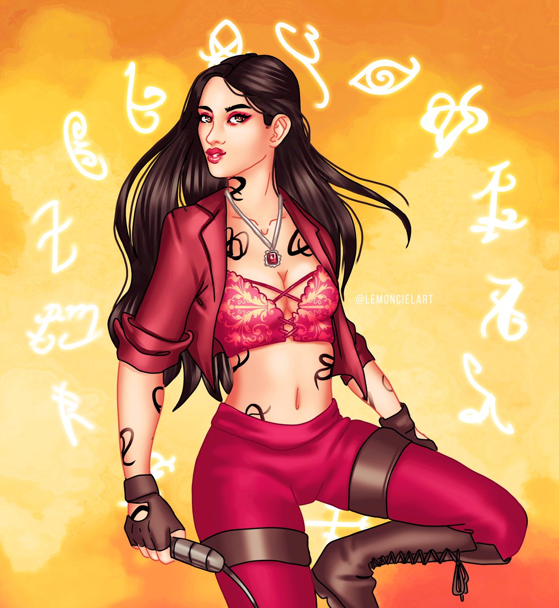 LemoncielArt's tweet image. Isabelle "Izzy" Lightwood from Shadowhunters by @cassieclare