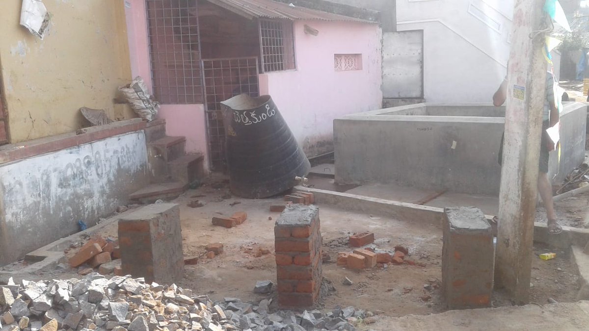 ashok_chindiri's tweet photo. @ysjagan @the_hindu   right before my house less than 2 feet from my house in korasavada srikakulam district ap, gandhi statue construction started during my absence blocking the way.request you to look into it https://t.co/CMUu4Lw3QH