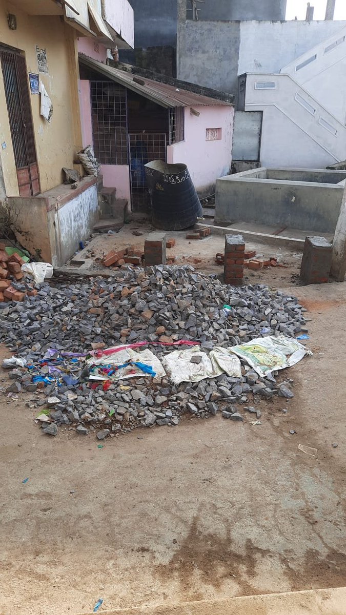 ashok_chindiri's tweet photo. @ysjagan @the_hindu   right before my house less than 2 feet from my house in korasavada srikakulam district ap, gandhi statue construction started during my absence blocking the way.request you to look into it https://t.co/CMUu4Lw3QH