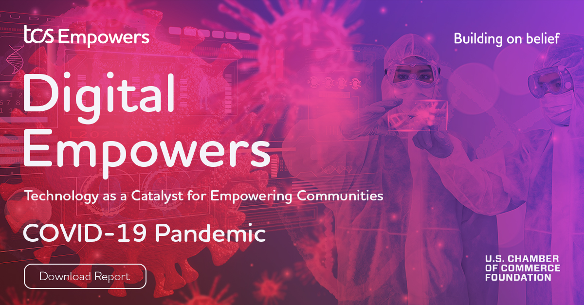 Early response to #COVID19 was marked by cross-sector collaboration &amp; technology to fight misinformation &amp; reduce impact. Read the #DigitalEmpowersUS report that we published with <a href="/USCCFBiz4Good/">USCCFBiz4Good</a> to see how digital tools played a crucial role: fal.cn/3is8f #TCSEmpowers