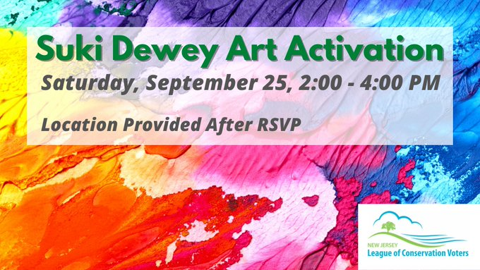 ConserveNJ's tweet photo. Join @NJLCV on Saturday, September 25 at 2 pm as they team up with local artist @sdewey12 for a community #artactivation that connects our movement with the stories of the people and the communities who are impacted by the #climatecrisis. >> https://t.co/AOwR0GG2W3 https://t.co/GtbzFu9Of9