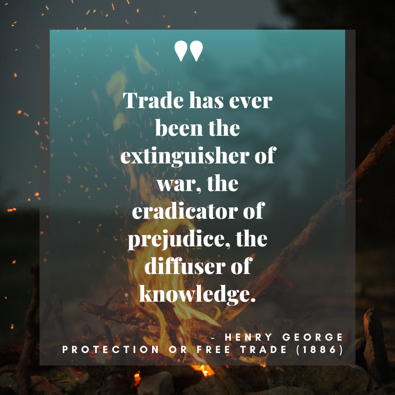 HGSSSNYC's tweet photo. Can trade still be the great connector between societies? #quote #henrygeorge #economics #trade #government #protectionorfreetrade
https://t.co/D9G1MXPgRP https://t.co/WggDkugyl1