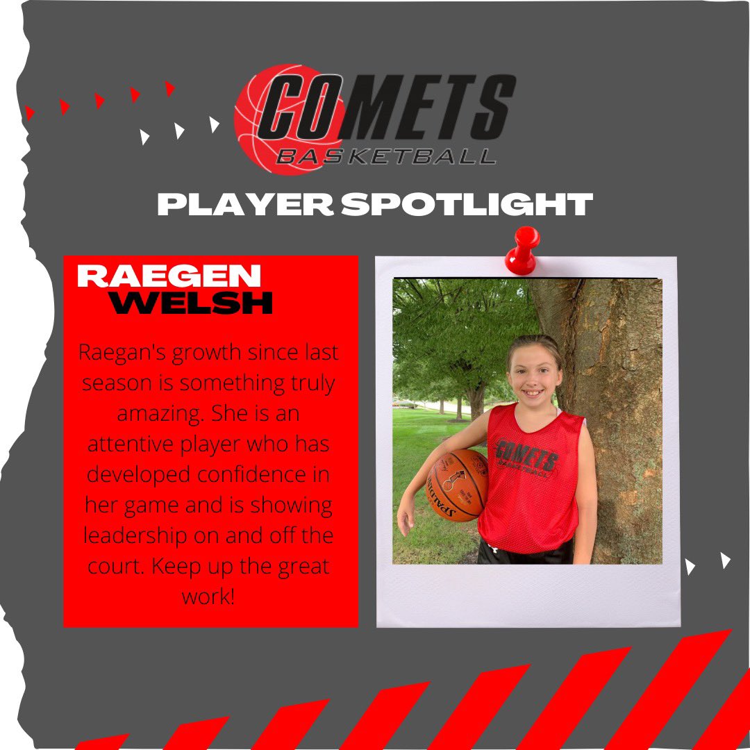 comets_red's tweet image. We want to take this opportunity to shout out some of our amazing players this season starting with Raegan Welsh! Keep up the amazing work! #cometsred