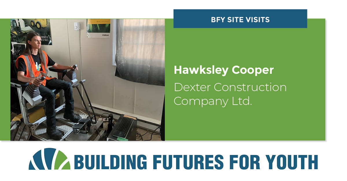CANS_BFY's tweet photo. #BFYStudent, Hawksley is getting great on-the-job experience with host employer, Dexter Construction this summer. A little birdy told us he did great and they hope to keep him on past the BFY program. Keep up the hard work, Hawk! https://t.co/IYg43z5b6f