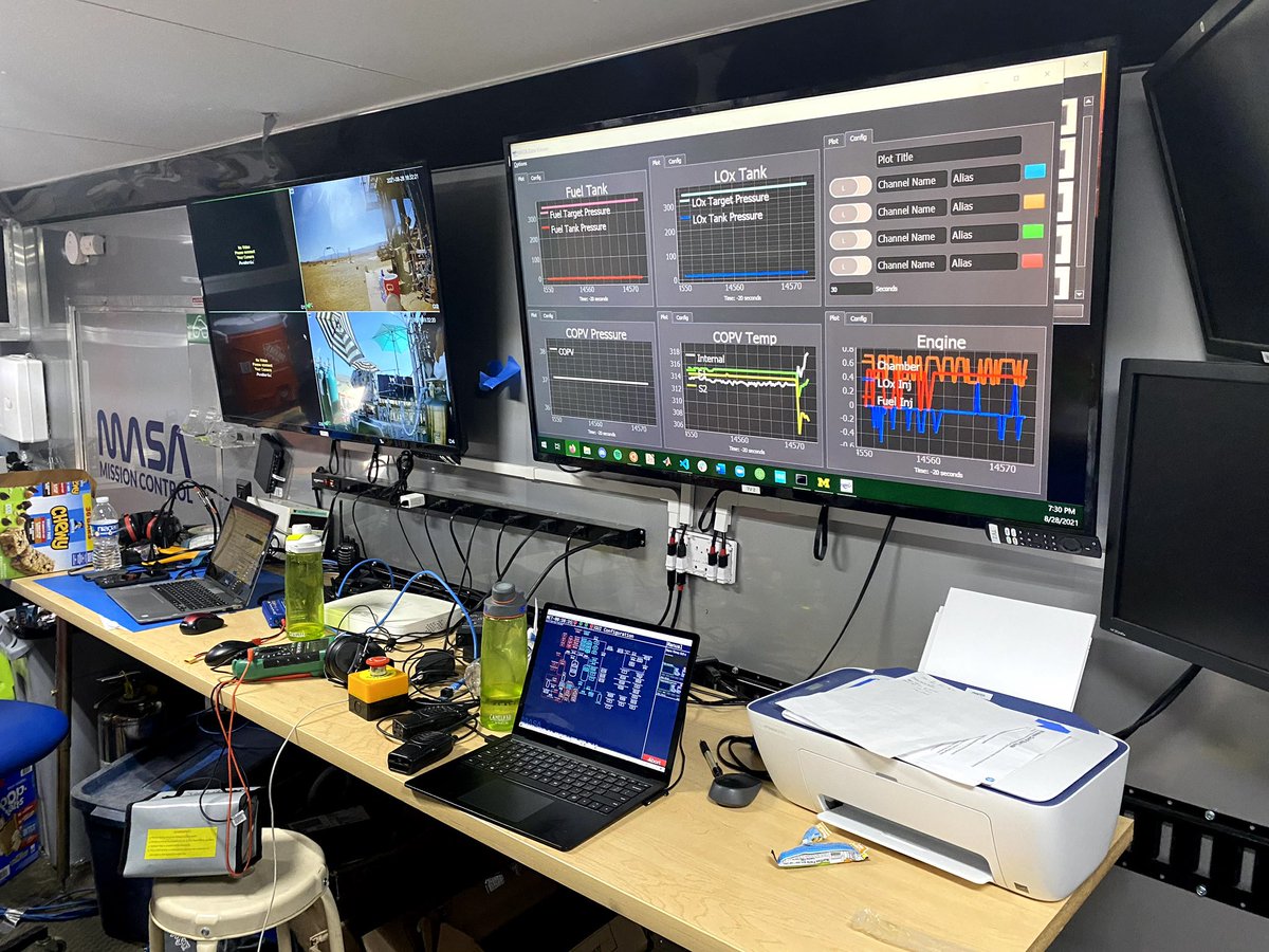 During ops, this turns into a workspace with areas for critical work and running tests! The outside is wrapped, allowing to us rep Michigan and our sponsors across the country.

We plan to use this for remote testing and lauches, so look forward to seeing Bünkerwagen some more!