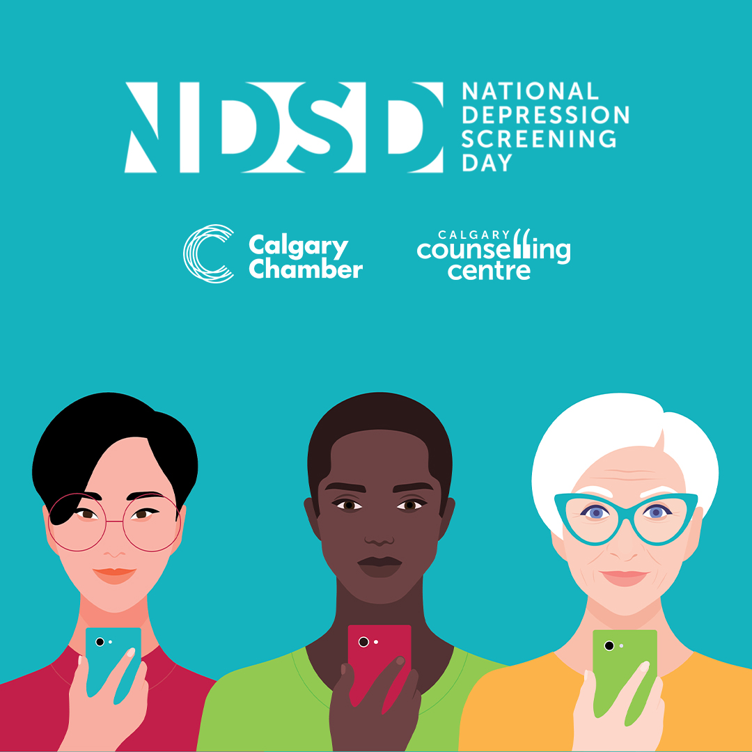 CalgaryChamber's tweet photo. In partnership with @YYC_counselling we are hosting a unique panel discussing how mental health impacts entrepreneurs. Join us for this important talk on mental wellness and depression through #NationalDepressionScreeningWeek. 

Get your free ticket today! https://t.co/tG3NxzvGET https://t.co/OLn9SjFIAr