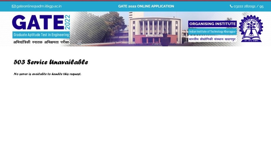 theamulraj's tweet photo. Hatssoff To the officials who are conducting registrations entrance examination for higher studies in such a website where the students are struggling to fill the form thinking that they might not be able to give the examinations. Fed up from the last 6 hours. @IITKgp #GATE2022 https://t.co/oIID1GVjYA