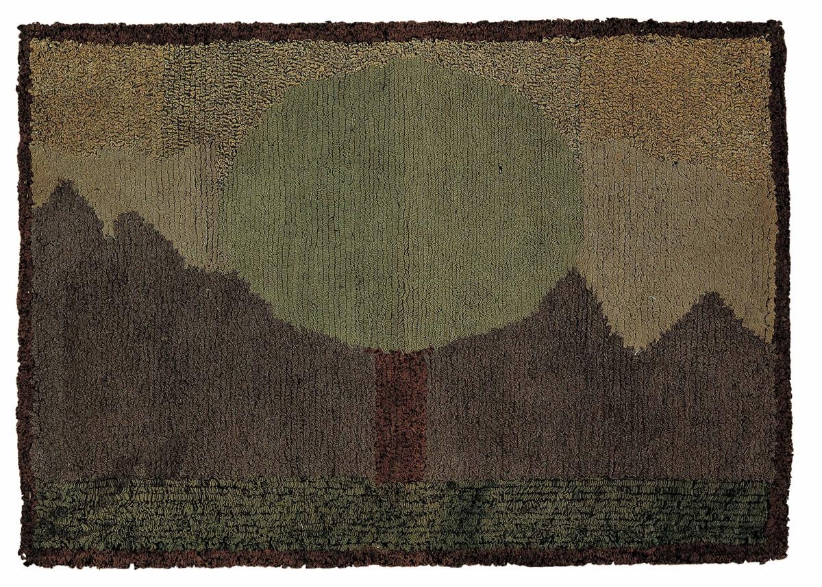 FolkArtMuseum's tweet photo. Hooking, as the name implies, was done with the aid of a hook that was pushed through the top of a coarse foundation, such as burlap, and used to draw the yarn or fabric from the underside to the top. 

#AFAM #FolkArtMuseum #SelfTaughtArt #ArtBrut #FolkArt #hookedrugs https://t.co/lSDpA8mTe6