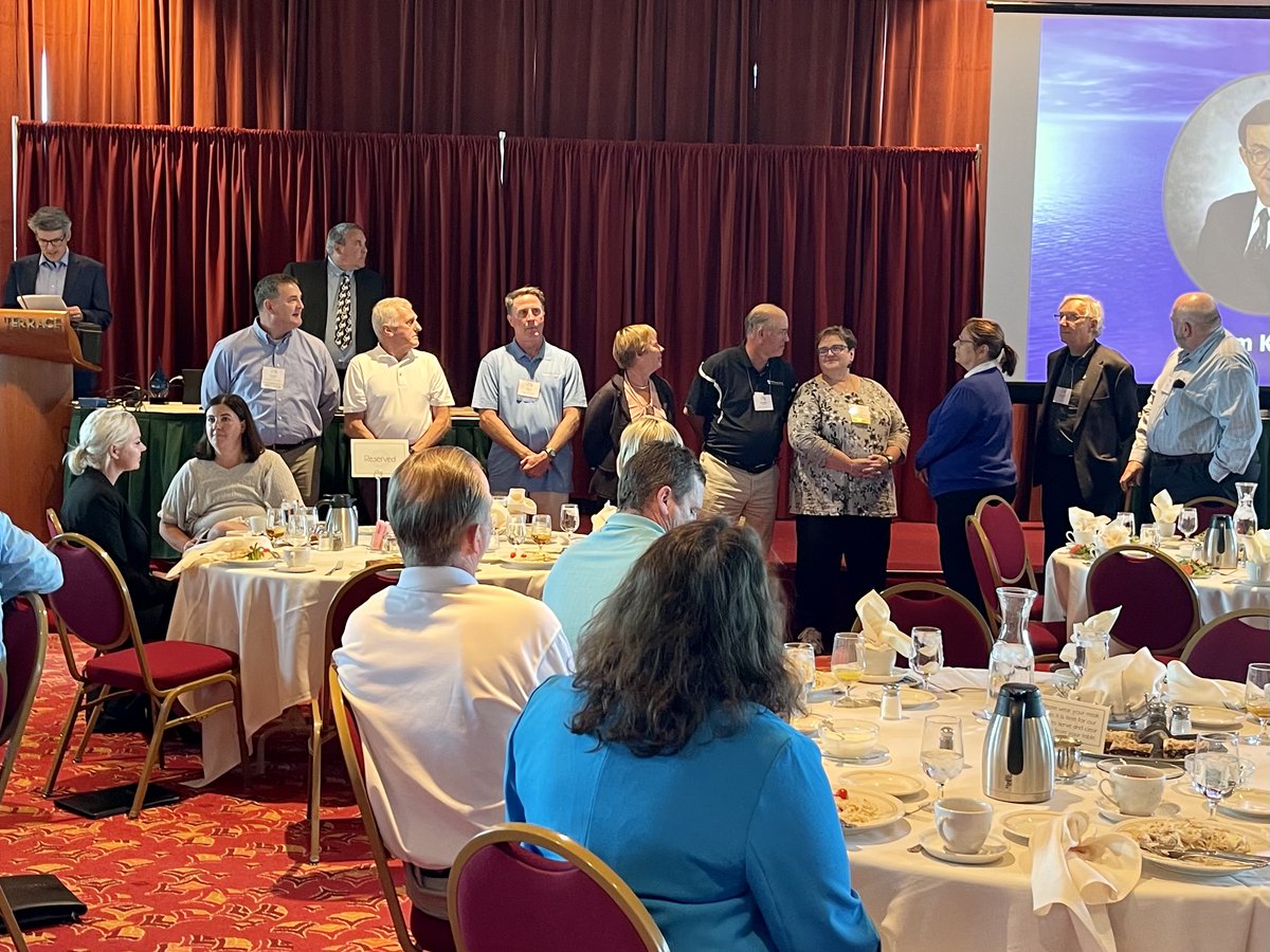 WIAWWA's tweet photo. Past recipients of the George Warren Fuller Award line up to honor this yearโs winner! #100YearsofWIAWWA https://t.co/GmEYMWwiEK