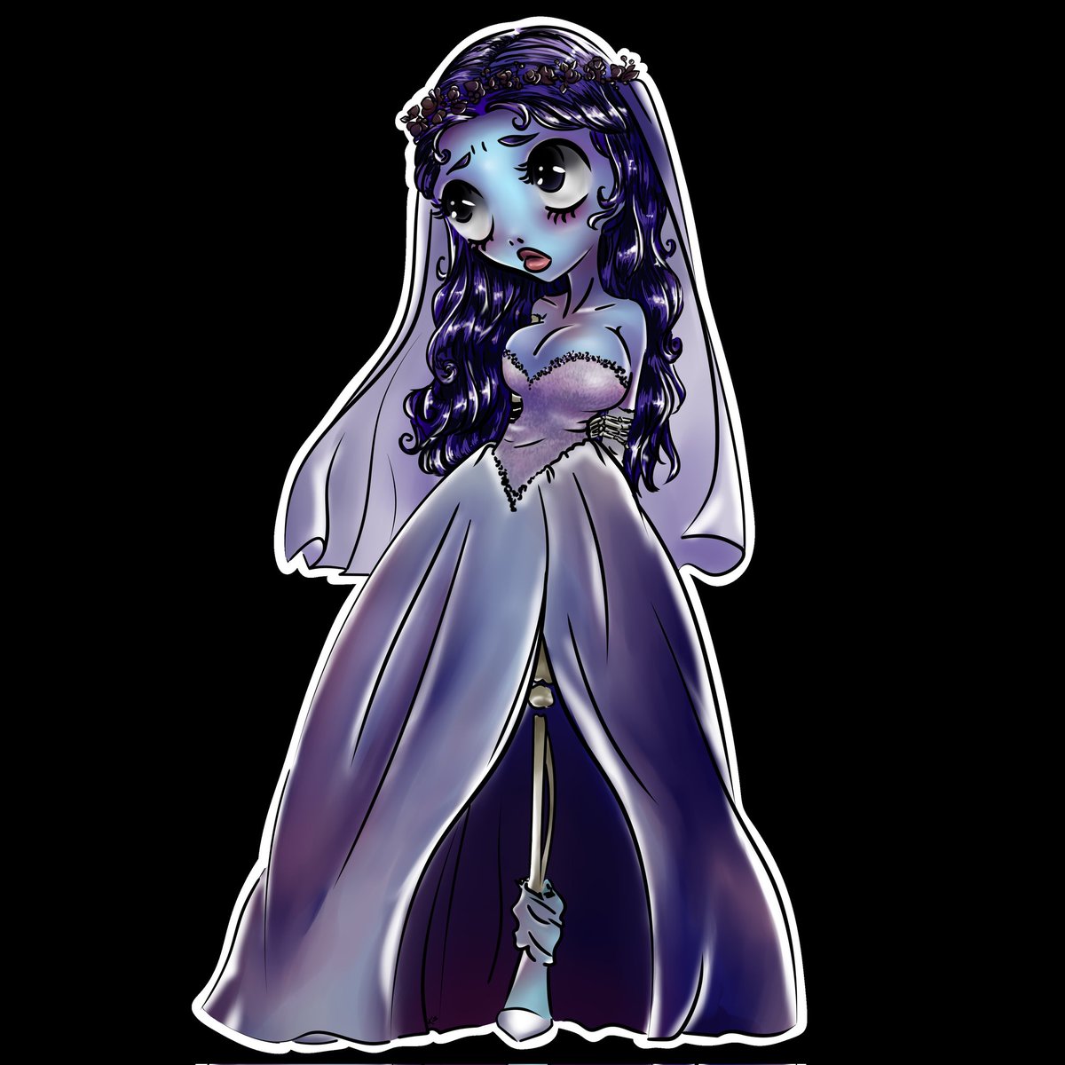 LovSho3's tweet photo. Here's my #corpsebride #fanart #timburton #digitalart https://t.co/kFehkr9h8F
