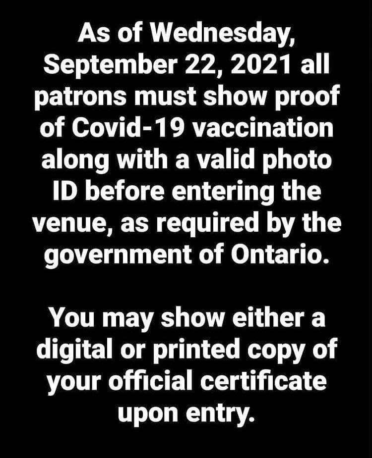 Sneaky Dee's friends, family, and patrons, please be patient and understanding when entering our venue. We will now be checking proof of vaccination upon entry until further notice.