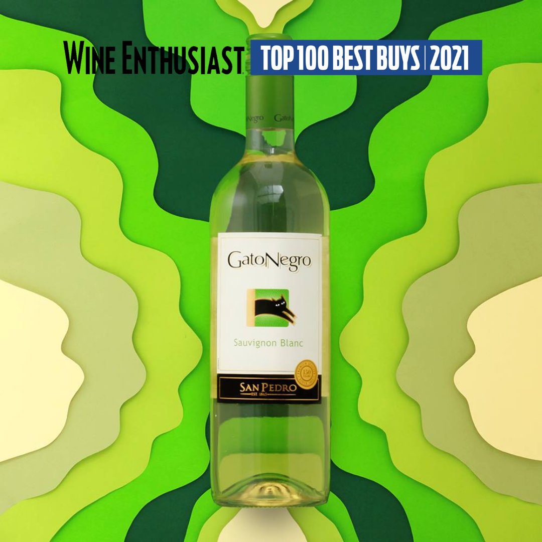 Congratulations to <a href="/SteMichelle/">Chateau Ste. Michelle</a> 2018 Cabernet Sauvignon (#1), <a href="/VSPTWineGroup/">VSPT Wine Group</a> 2020 Gato Negro Sauvignon Blanc (#20) and <a href="/Aveleda/">Quinta da Aveleda</a> 2020 Alvarinho (#56) for their ranking in @WineEnthusiasts' Top 100 Best Buys of 2021! 🥂👏👏