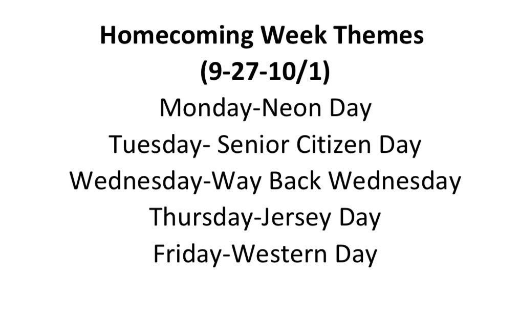 OhsStuco's tweet photo. Attention OHS: updated approved themes for Homecoming next week. @BigRedBronchos @OdessaShowgirls @BronchoNews @BronchosCheer @OHS_bronchettes @LadyBronchosXC @OHSBronchoBand https://t.co/WM0ZvCXgon