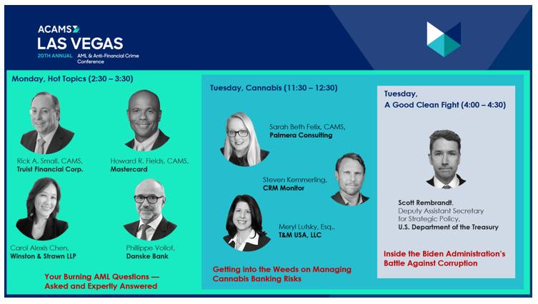 DrGrob_CAMS's tweet photo. #acamsvegas has a stellar lineup, so take a moment to look at the agenda and speakers. I am looking forward to some great insights and driving solutions to #fightfinancialcrime.
https://t.co/bUQemiB7wL
#ACAMS_AML https://t.co/PT5DR0x5Zj