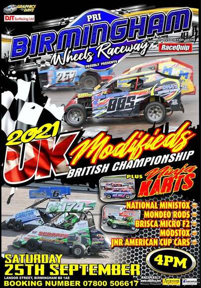 bhamwheels's tweet photo. Back at it on the Oval Track this Sat, with the British Championship for @ModifiedsUk amongst over 20 races across 7 Formulae!

No-one can accuse us of not giving you more bang for your buck! 

Details:

https://t.co/SysmRdNTQE

#birmingham

#motorsport 

#brum

#ukmodifieds https://t.co/hcLjv848iu