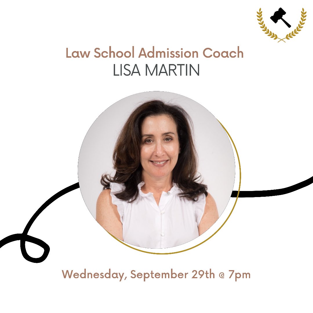 KPLAUCF's tweet photo. Join us on Wednesday September 29th at 7pm for a zoom seminar with expert law school admissions coach lisa Martin. This event is for paid members only. We hope to see you there! https://t.co/R8FrH101jw