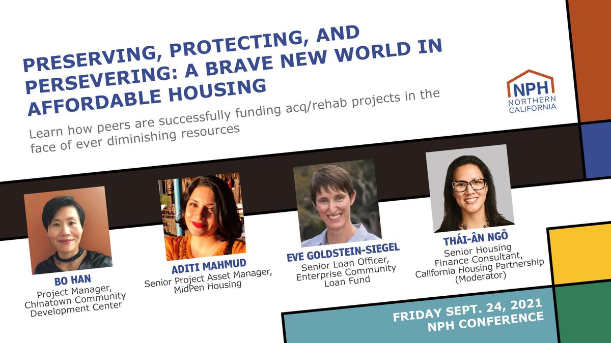 MidPenHousing's tweet photo. Keeping residents housed is essential to the affordable housing crisis. This Friday, learn how MidPen recapitalizes and preserves our existing portfolio from none other than our lovely Senior Project Asset Manager - Aditi Mahmud! #NPHConference
https://t.co/BhSgvEiDwD https://t.co/DyiN0rgNyt